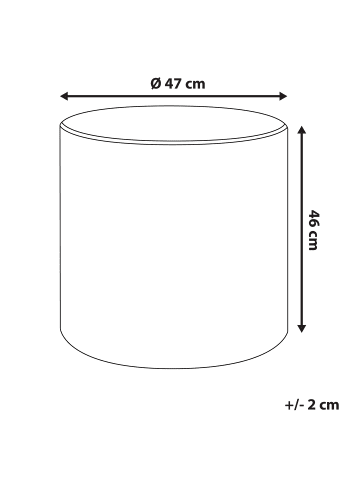 Beliani Pouf LOVETT in Grün - (W) 47 x (H) 46 x (L) 47 cm