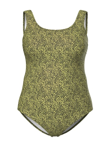 Ulla Popken Badeanzug in gelbgrün
