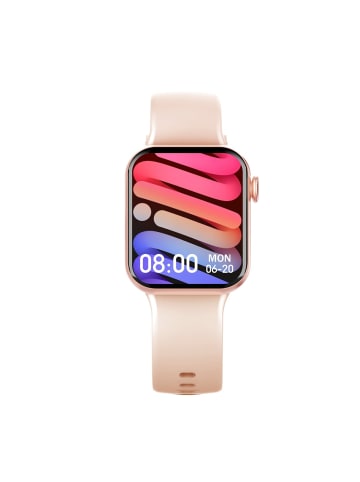 Maxcom Vielseitige Smartwatch mit 1,86 Zoll IPS-Display Gesundheitsfunktionen in Pink