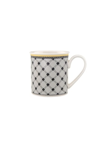 Villeroy & Boch 6er Set Kaffeebecher Audun Promenade 300 ml in weiß-grau-gelb