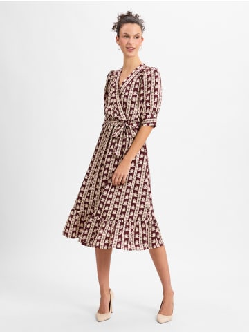 IPURI Freizeitkleid in bordeaux beige - 0001