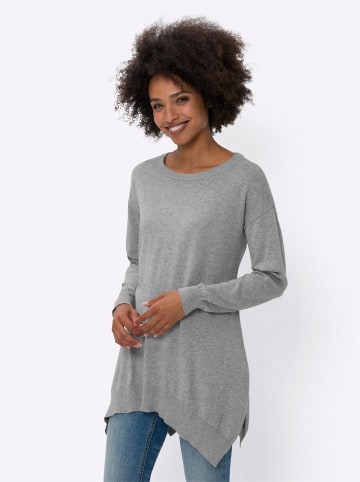 Heine Baumwollpullover in grau-meliert