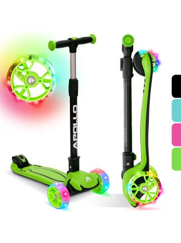 Apollo LED Kinderscooter " Kids pro 4 " in grün