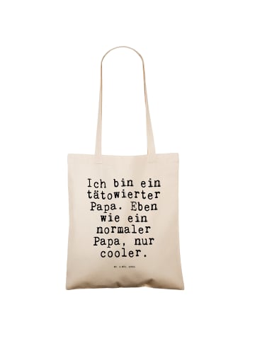 Mr. & Mrs. Panda Baumwolltasche Ich bin ein tätowierter... mit S... in Creme