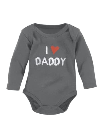 Kidsworld Langarmbody in anthrazit, grau