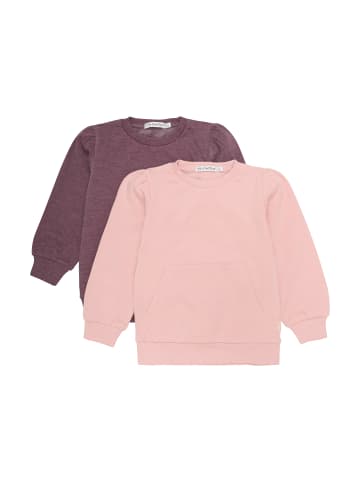 Minymo Rundhalspullover MISweat girl in Rosa