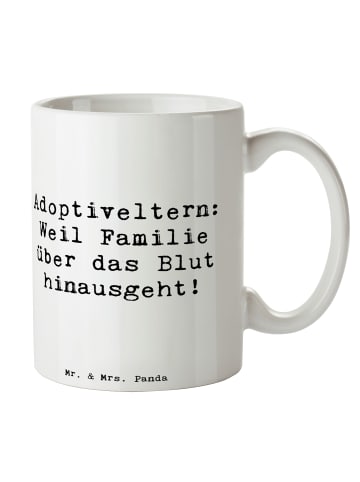 Mr. & Mrs. Panda Tasse Adoptiveltern Liebe mit Spruch in Weiß