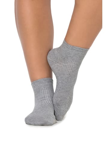 Ulla Popken Socken in hellgrau mélange