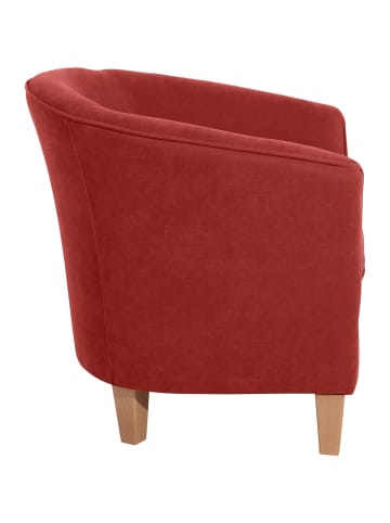 58 aufm Kessel SESSEL Karine Bezug Veloursstoff Buche natur / terracotta