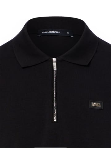 Karl Lagerfeld Poloshirt in schwarz