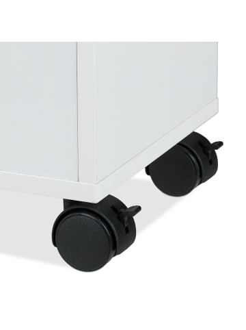 relaxdays Nischenwagen in Weiß - (B)21,5 x (H)78 x (T)63 cm