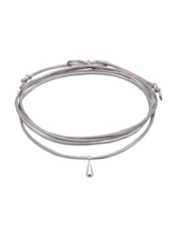 Elli Halskette 925 Sterling Silber Tropfen in Grau