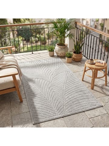 Indoor Outdoor Teppich Nova 1203 Läufer in Silber