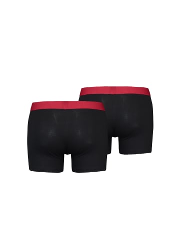 Levi´s Boxershorts MEN SOLID BASIC BOXER BRIEF ORGANIC CO  2er Pack in Black/Red