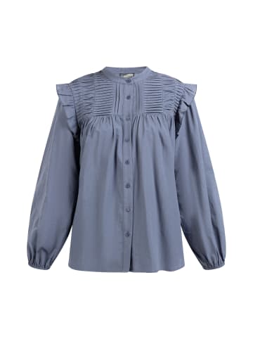 DreiMaster Damen Langarmbluse in Graublau