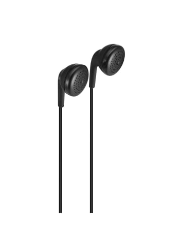 Hama Bubbly II Earbuds, In-Ear Kopfhörer, kabelgebunden in Schwarz