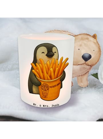 Mr. & Mrs. Panda Teelichthalter Pinguin Pommes Eimer ohne Spruch in Transparent