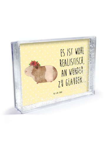 Mr. & Mrs. Panda Schüttelrahmen Meerschweinchen Weisheit mit Spruch in Gelb Pastell