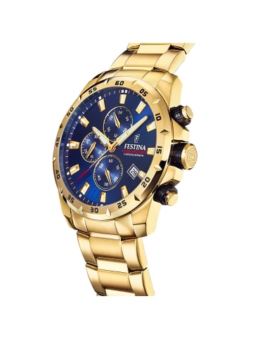 Festina Analog-Armbanduhr Festina Chronograph Sport gold groß (ca. 45mm)