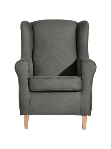 58 aufm Kessel OHRENSESSEL Karlen Bezug Flachgewebe Buche natur / anthrazit