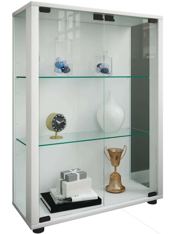 ebuy24 Vitrinenschrank Sintalo 4 Weiß 60 x 25 cm