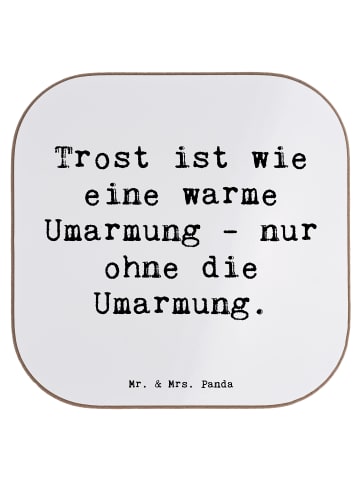 Mr. & Mrs. Panda Tischuntersetzer Spruch Trost Umarmung mit Spruch in Weiß