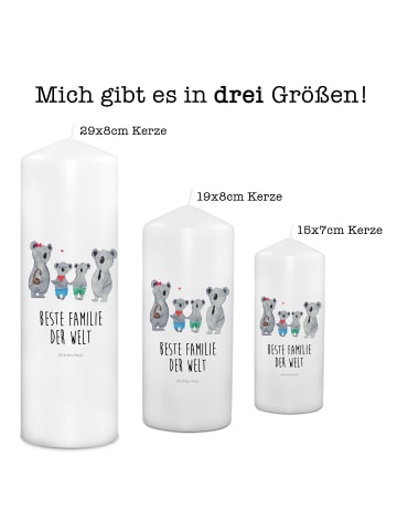 Mr. & Mrs. Panda Kerze Koala Familie zwei mit Spruch in Weiß