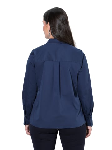 Ulla Popken Hemdbluse in dunkles marine