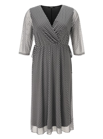 Meshkleid in schwarz-weiß