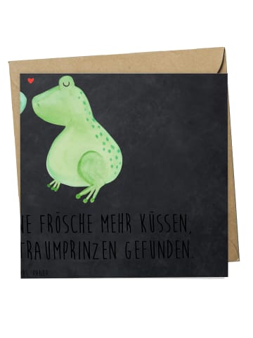 Mr. & Mrs. Panda Grußkarte Frosch Liebe mit Spruch in Kreidetafel
