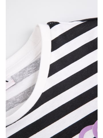 MOKIDA Baumwoll-T-Shirt mit kurzen Ärmeln in schwarz