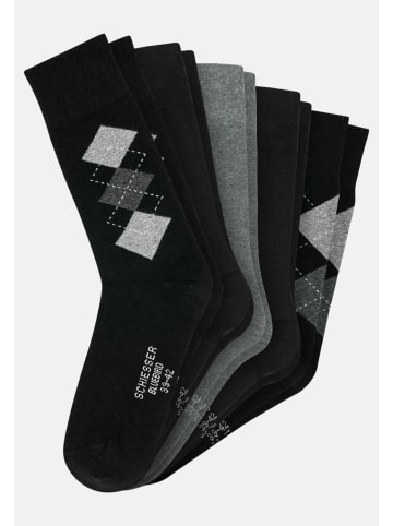 Schiesser Socken Bluebird in Grau / schwarz