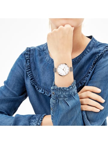 s.Oliver Armbanduhr Charming Time in grau