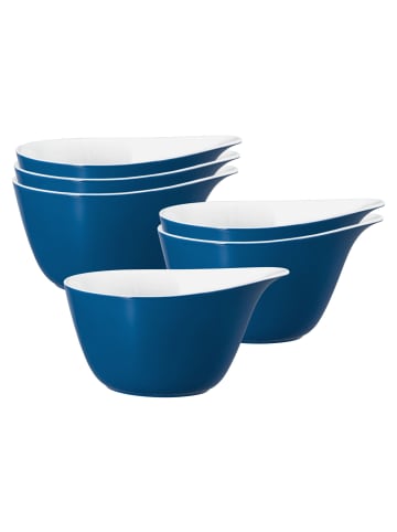 Seltmann Weiden 6er Set Müslischalen Life Fashion in Classic Blue 16 x 14 cm