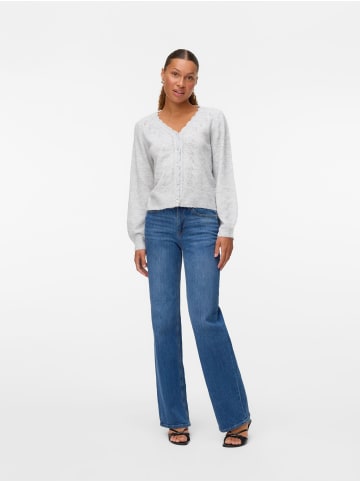 Vero Moda Strickjacke in Light Grey Melange