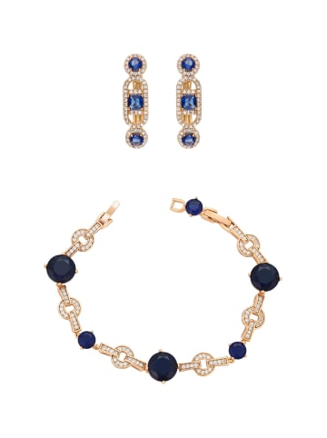 faina Women Jewelry Set in rose gold navy