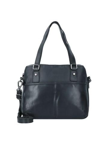 The Chesterfield Brand Wax Pull Up Schultertasche Leder 29 cm in schwarz