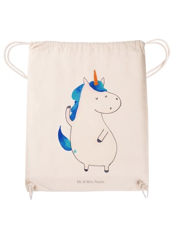 Mr. & Mrs. Panda Sportbeutel Einhorn Mann ohne Spruch in Creme