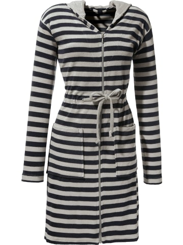 Erwin Müller Leichtfrottier Bademantel mit Kapuze Jettingen in schwarz