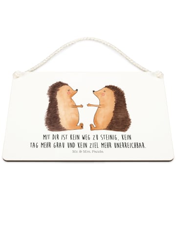 Mr. & Mrs. Panda Wanddeko Igel Liebe mit Spruch in Transparent