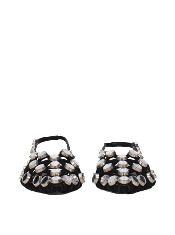 The Attico Schwarz Leder Ballerina Flache Schuhe