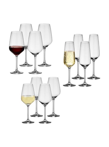 Villeroy & Boch 12-tlg. Wein- und Sektgläser Voice Basic in Transparent – in transparent