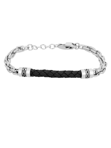 Adeliás Damen Armband aus Edelstahl 21 cm in silber