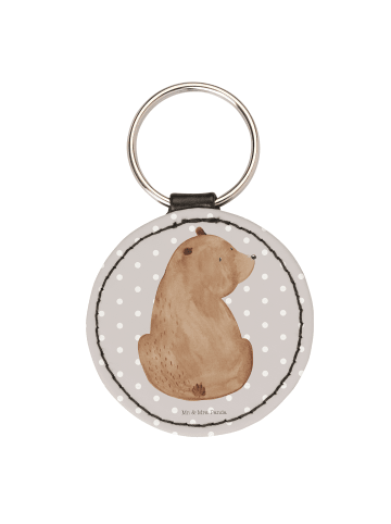 Mr. & Mrs. Panda Anhänger Bär Schulterblick ohne Spruch in Grau Pastell