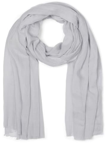 styleBREAKER Schal mit Fransen in Hellgrau