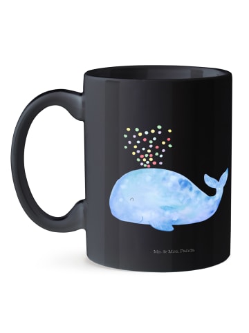 Mr. & Mrs. Panda Trinkbecher Wal Konfetti ohne Spruch in Schwarz