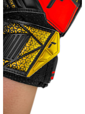 Reusch Torwarthandschuhe Attrakt Solid Junior in 7075 blck/gold/firy red