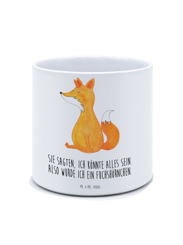 Mr. & Mrs. Panda Blumentopf Groß Einhorn Wunsch mit Spruch in Weiß