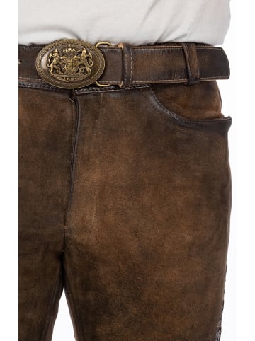 MADDOX Lederhose FAELO in dunkelbraun