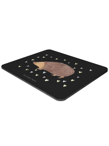 Mr. & Mrs. Panda Mouse Pad Igel Herzen ohne Spruch in Schwarz
